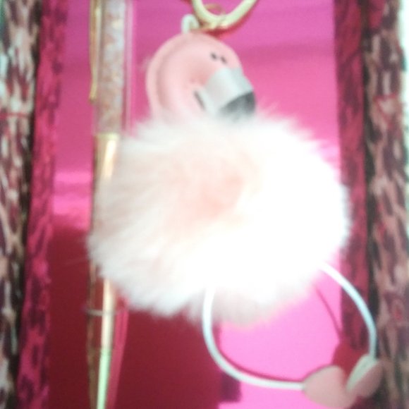 Betsey Johnson New Pink Flamingo with Pen - Picture 2 of 4